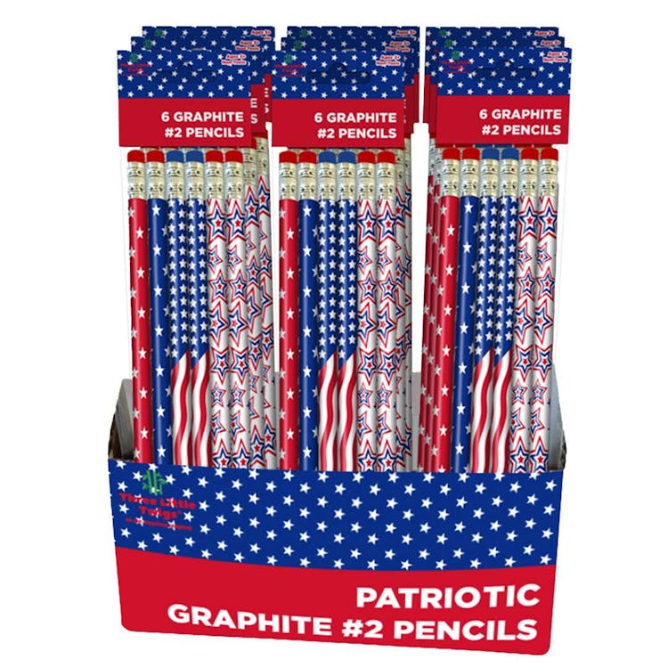 Graphite #2 Pencils - Patriotic Foil Wrapped 1