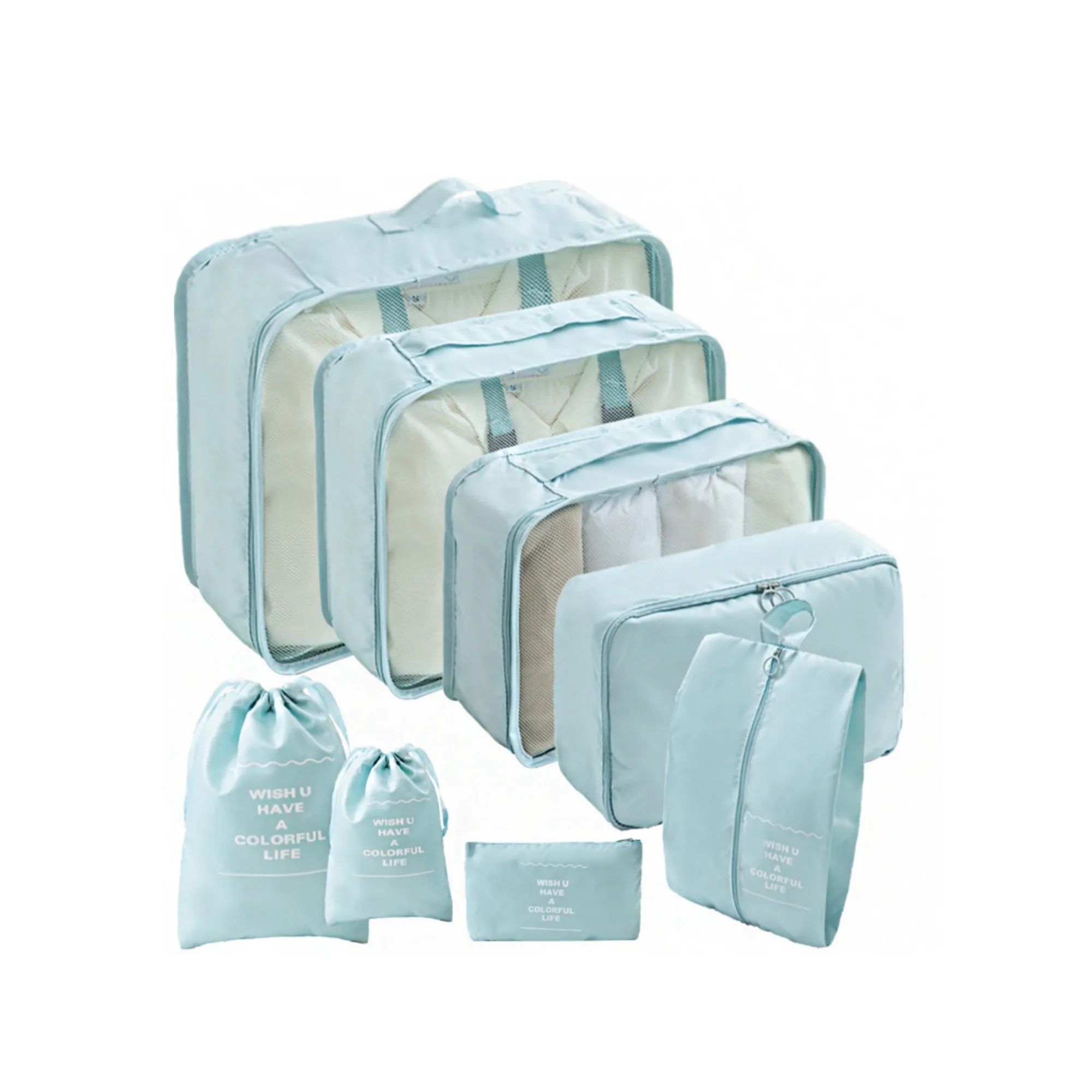 8-Piece Clothing Organizing Cubes 15.7" x 4.3" x 11.8" 2
