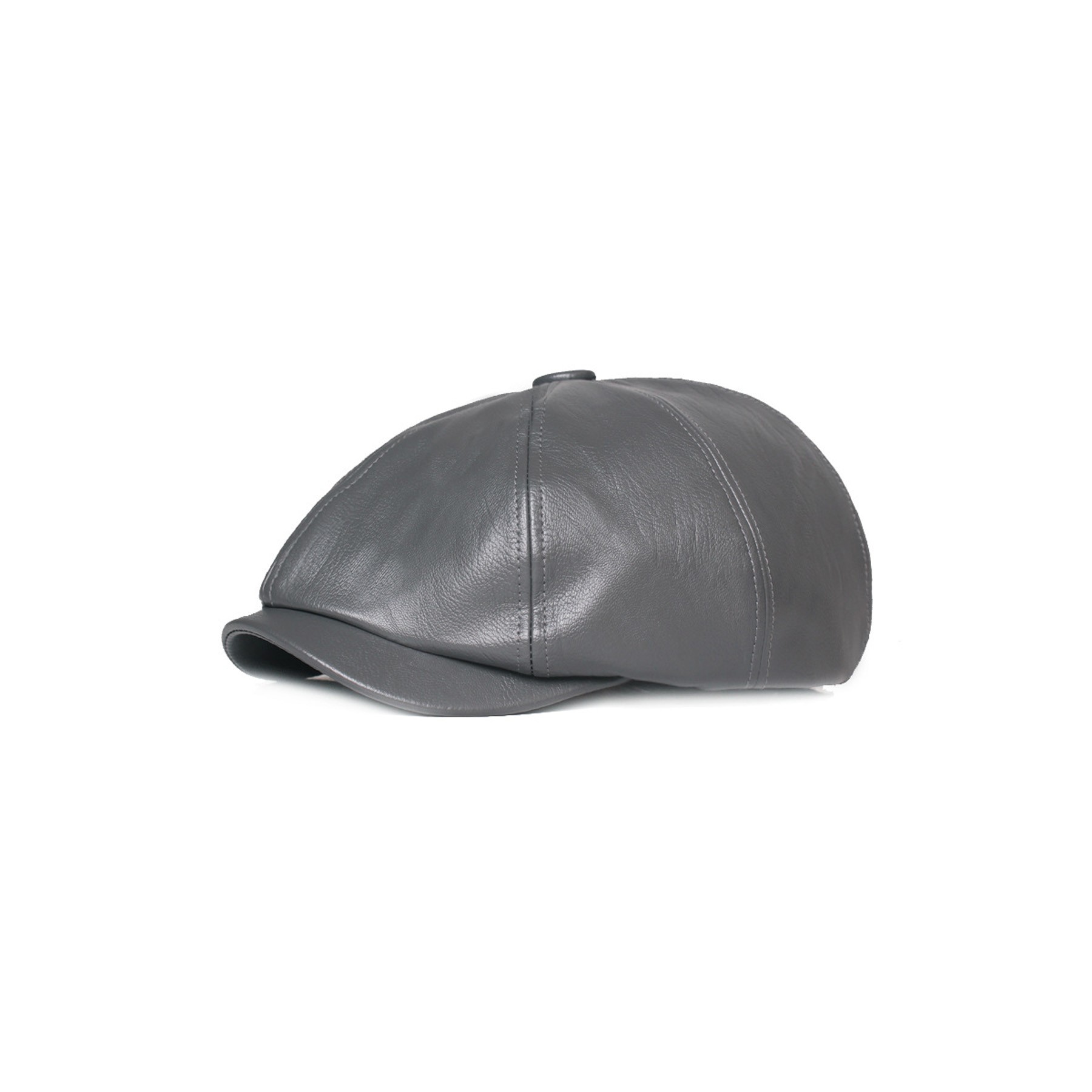 Leather Newsboy Hat 3
