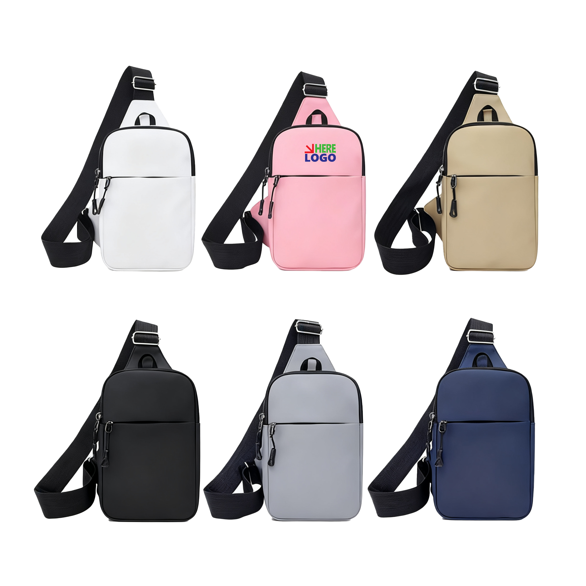 Fashion Solid Color Chest Bag Outdoor Sports Light Crossbody Bag 2