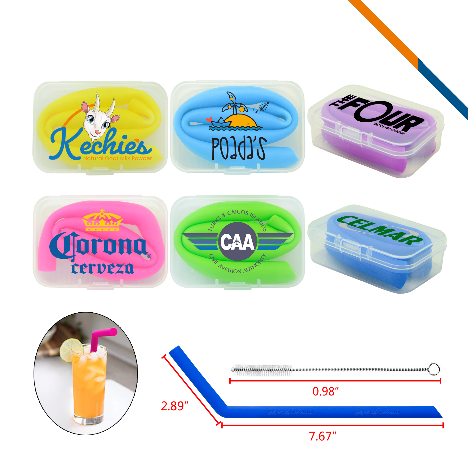 EcoSaver Silicone Straws 8
