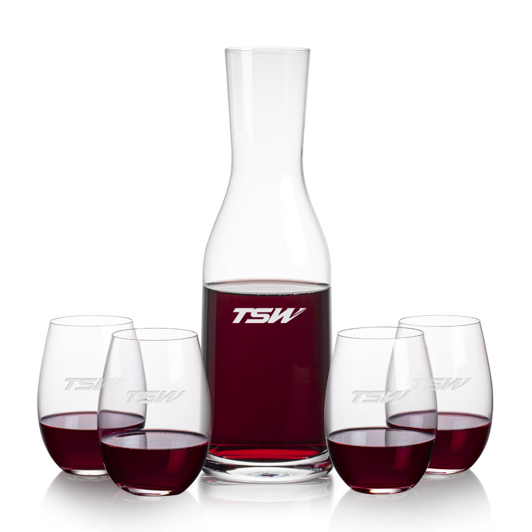 Caldmore Carafe & Laurent Stemless Wine 4