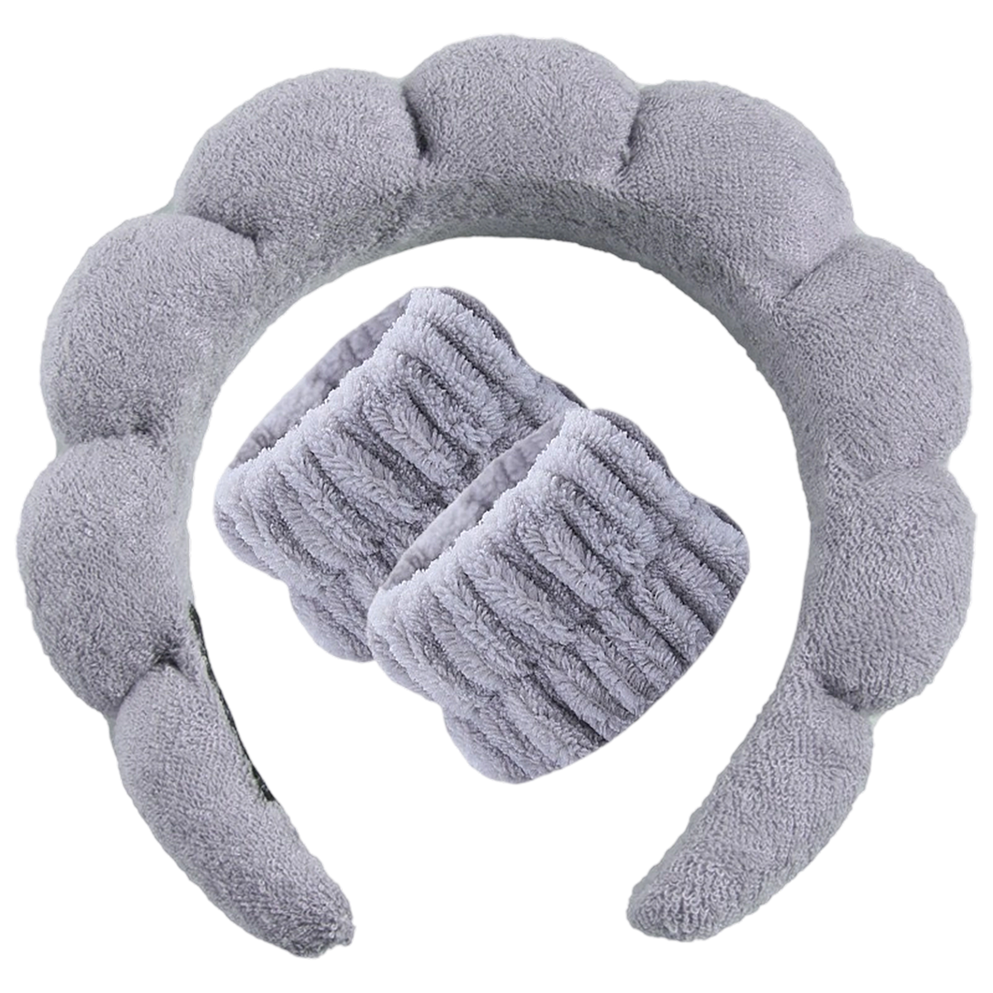 Spa Headband and Coral Fleece Wristband Set 3 Pieces 6