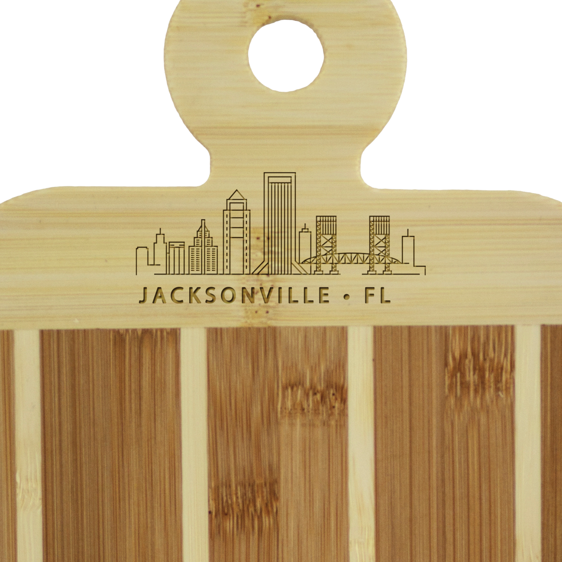 Striped Paddle City Skyline Board - Jacksonville 1
