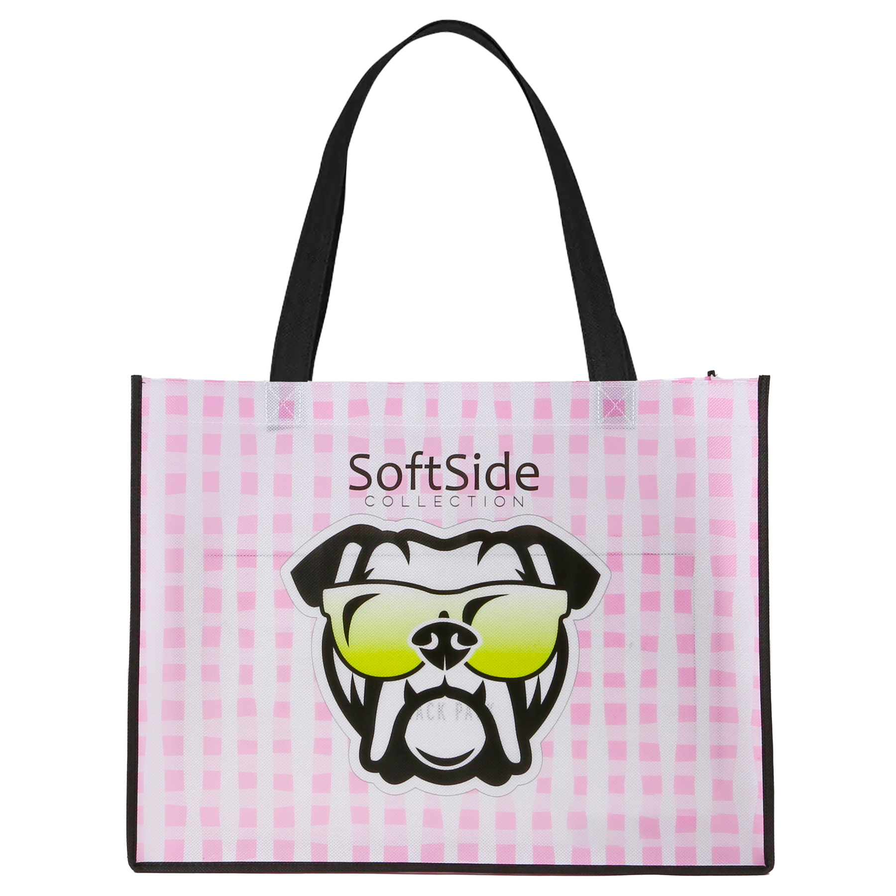 100 GSM PET Tote Bag: 16" W x 12" H x 6" D