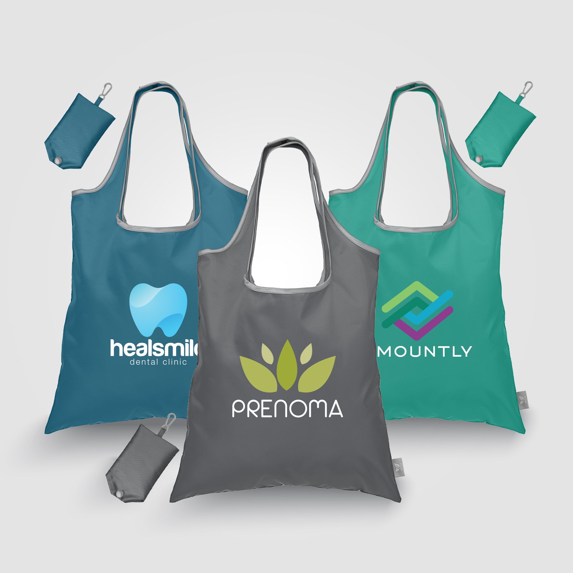 Santorini RPET - Recycled Foldaway Shopping Tote Bag 1