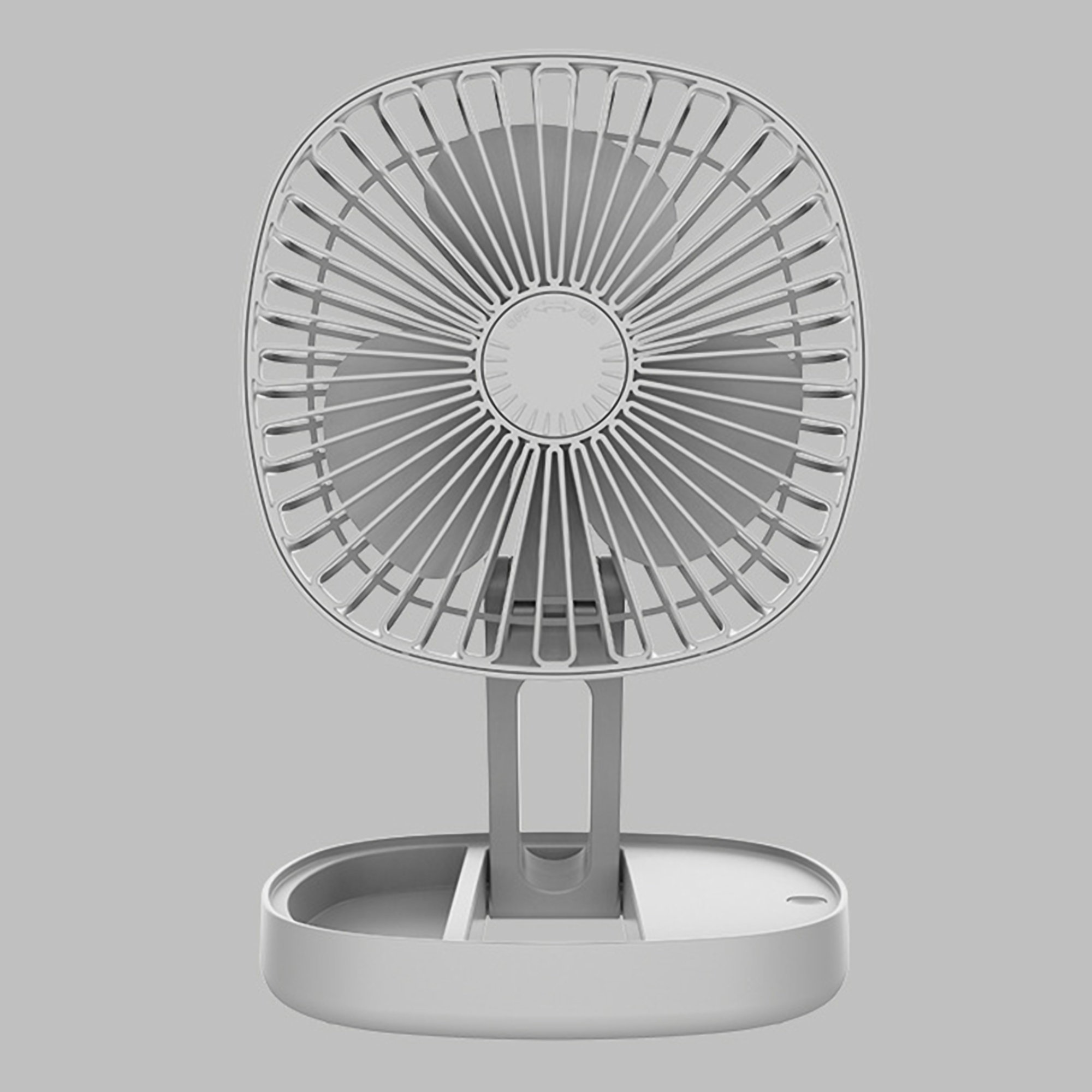 Foldable USB Desk Fan w/Storage Tray 4