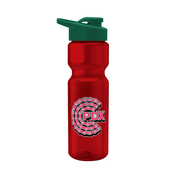 Blazer 28oz Transparent Bike Bottle w/Drink-thru Lid 1292