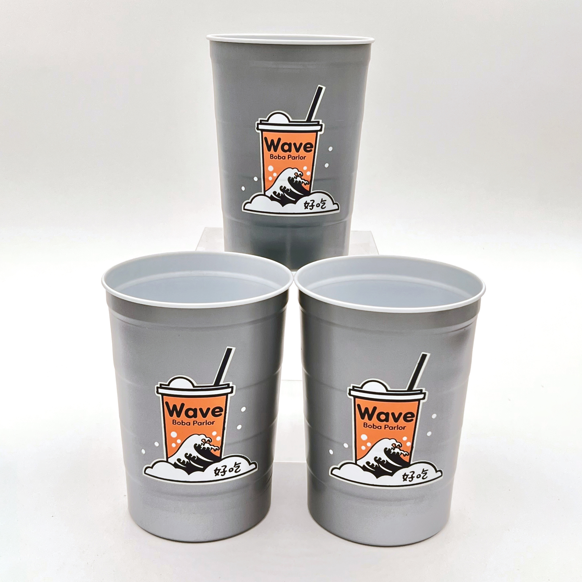 16 oz Silver Chill Cup
