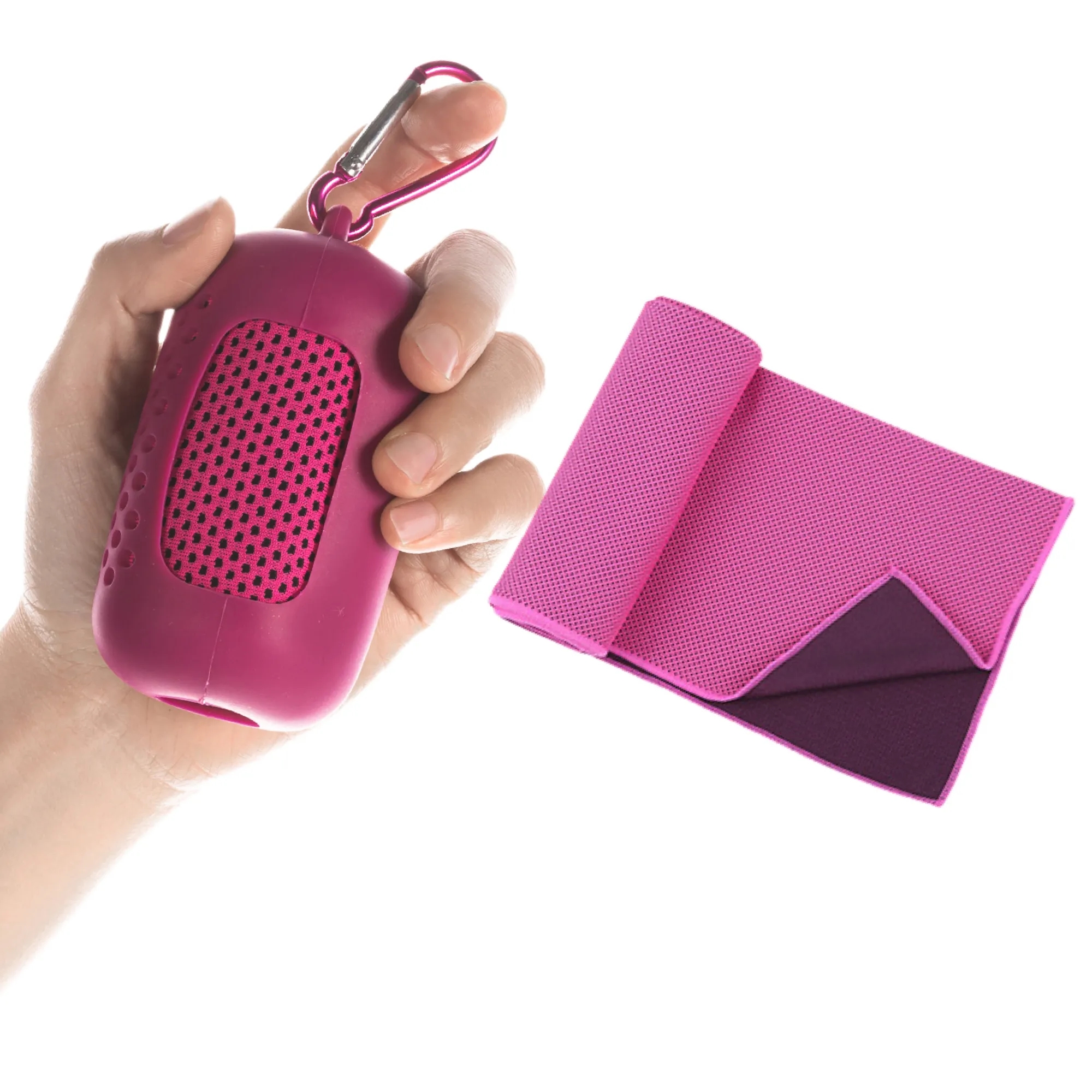 Thickened Cooling Towels with Silicone Box and Carabiner 10