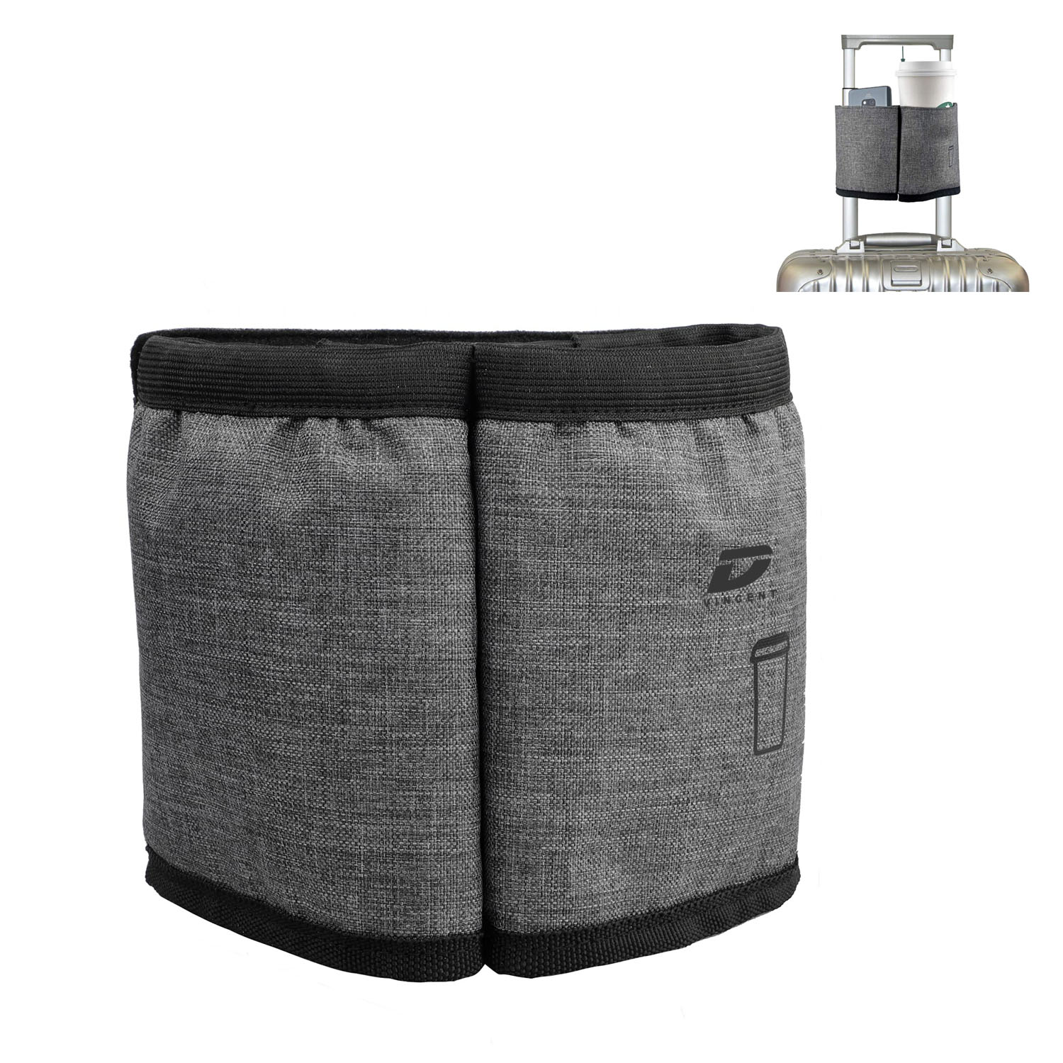 Portable Dual Drink Slots Luggage Travel Cup Holder 2