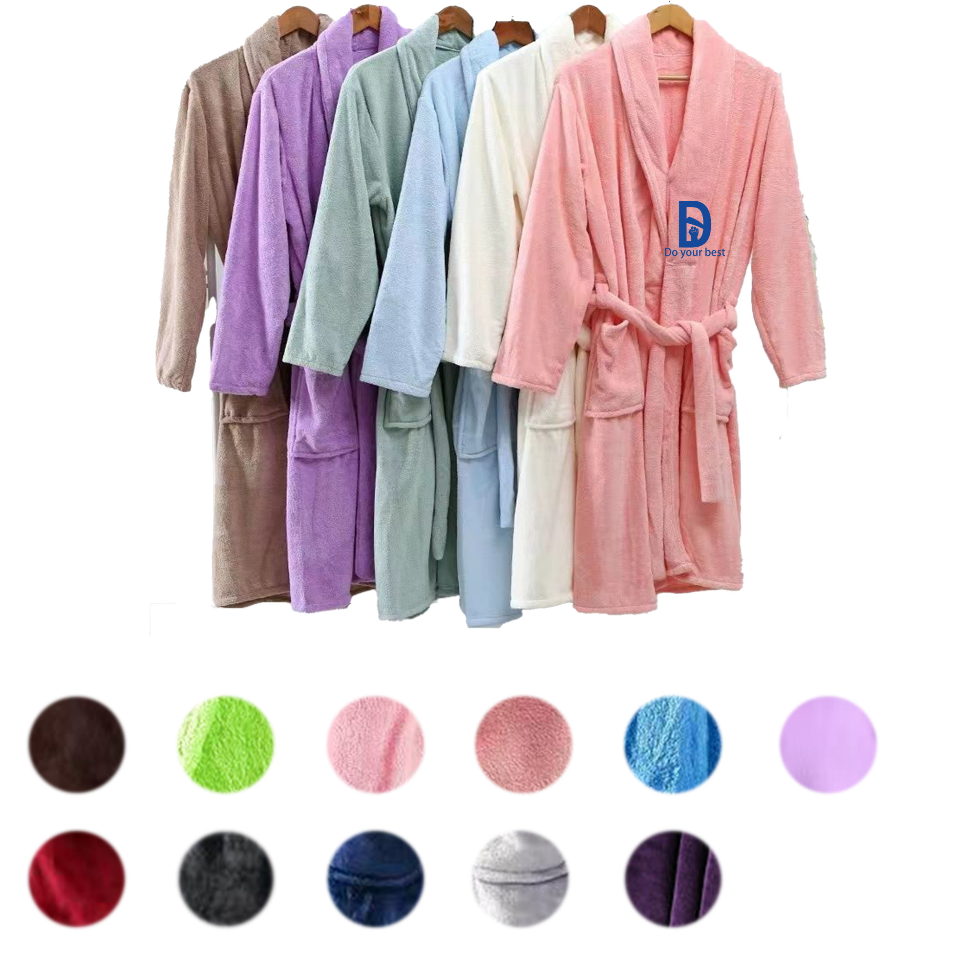 Soft Fluffy Unisex Robe with Different Sizes 2