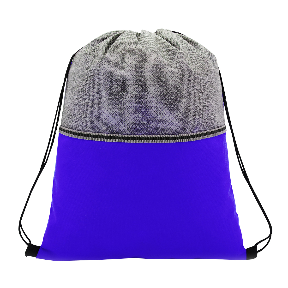 Color Basics Heathered Non-Woven Drawstring Bag 9