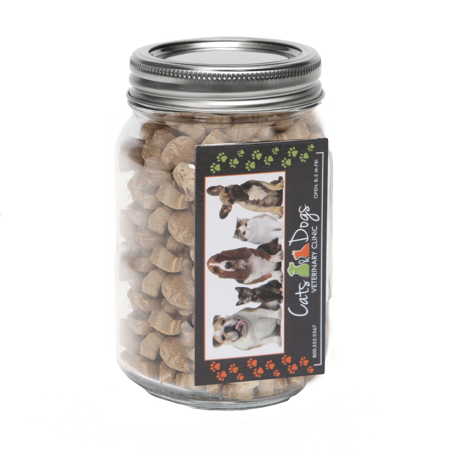 Pint Jar with Rectangle Magnet Pet Fill 1