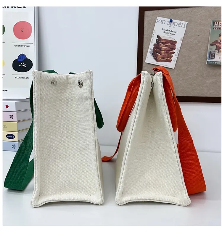 Portable stereo streamer canvas Tote bag, custom tote bag with logo imprint 4