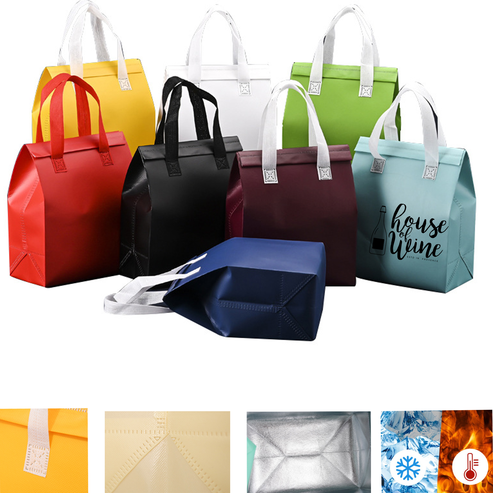 Aluminum Foil Lined Insulated Takeout Bag Coffee Cooler 4