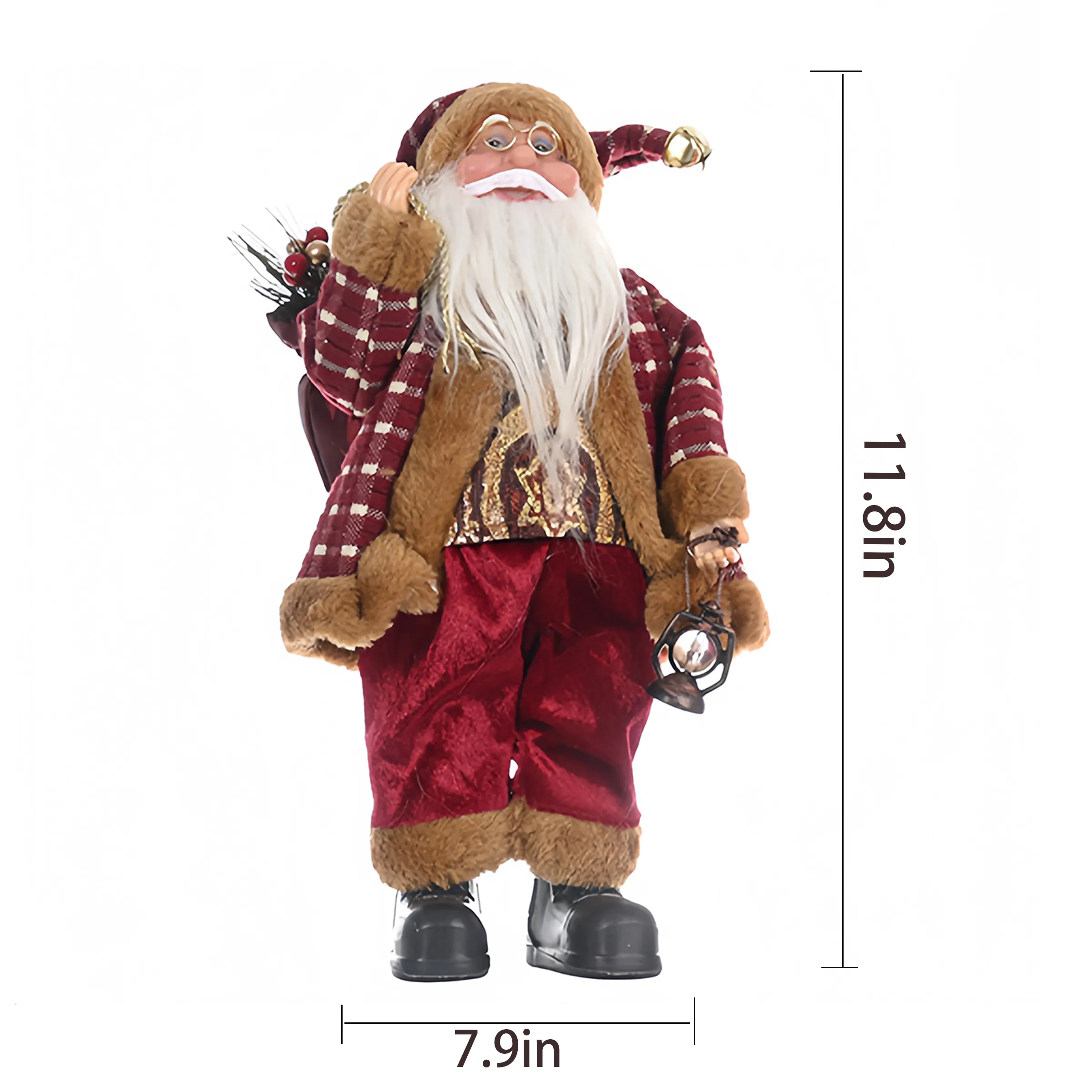 Plastic Christmas Decoration Standing Posture Santa Claus F 7