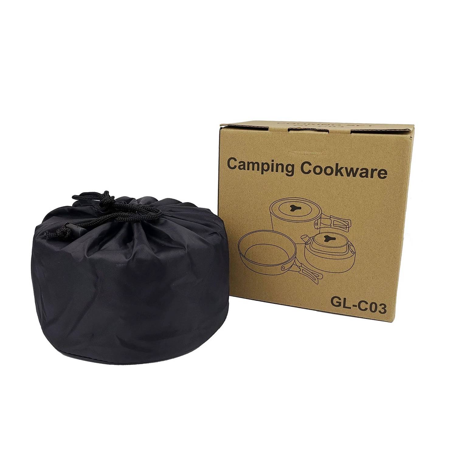 3 Pcs Outdoor Aluminum Camping Cookware Set 4