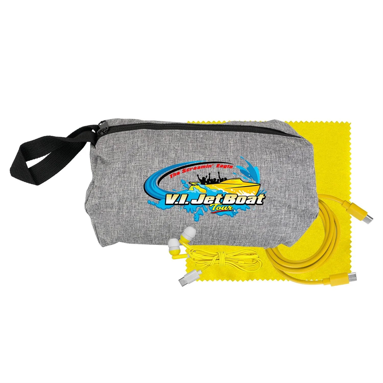 Travel C to C Cable, Ear Bud & Cloth Set 14