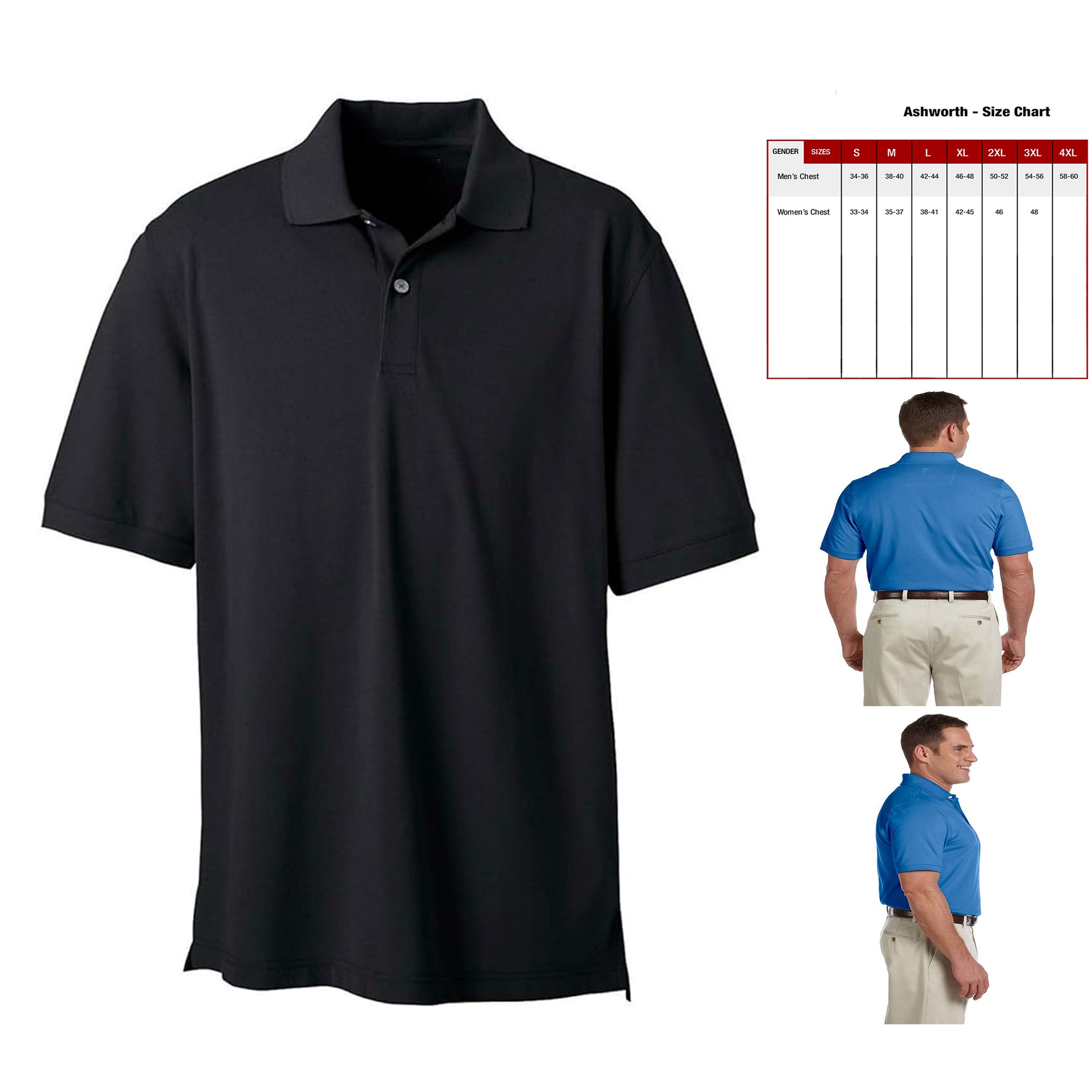 Men's Two-Buttons Pique Polo Shirt 2