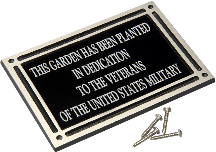 Outdoor Cast Plaque-Flat Back Silver