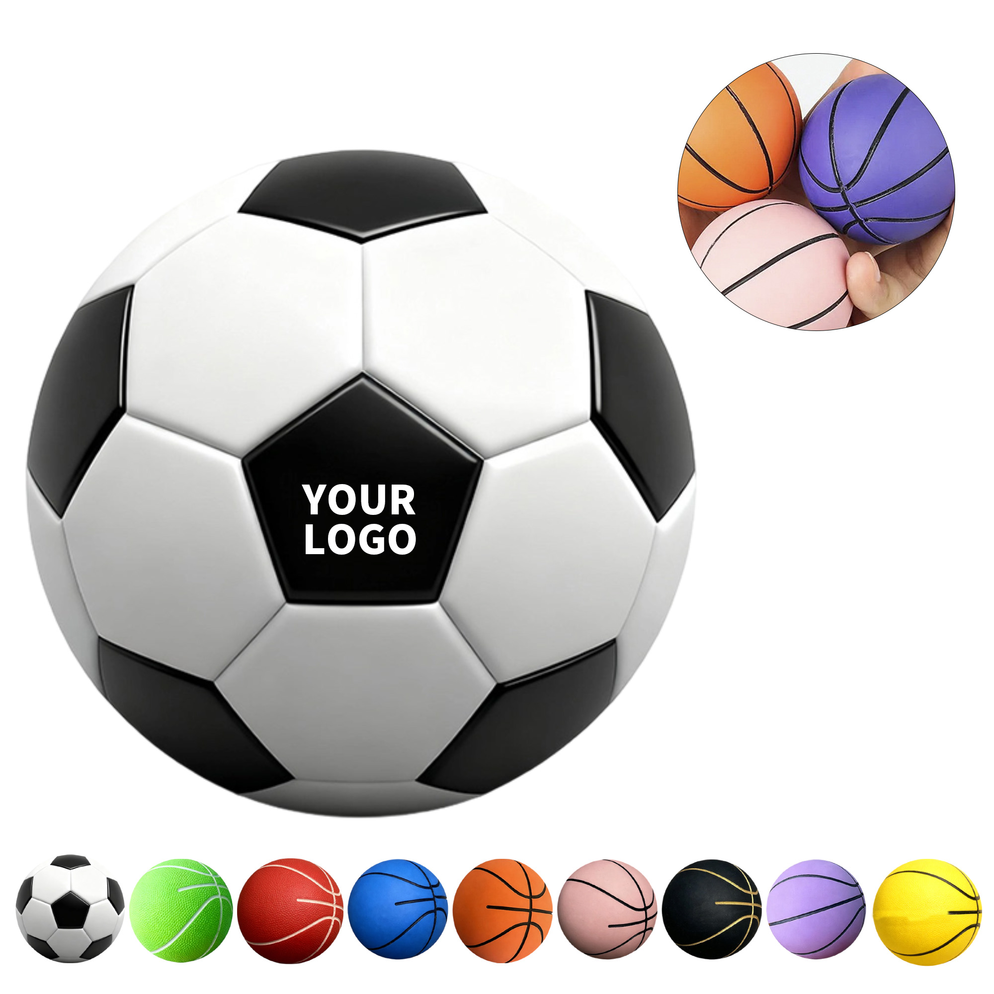 High Bounce Rubber Mini Basketball 2.75" Diameter 5