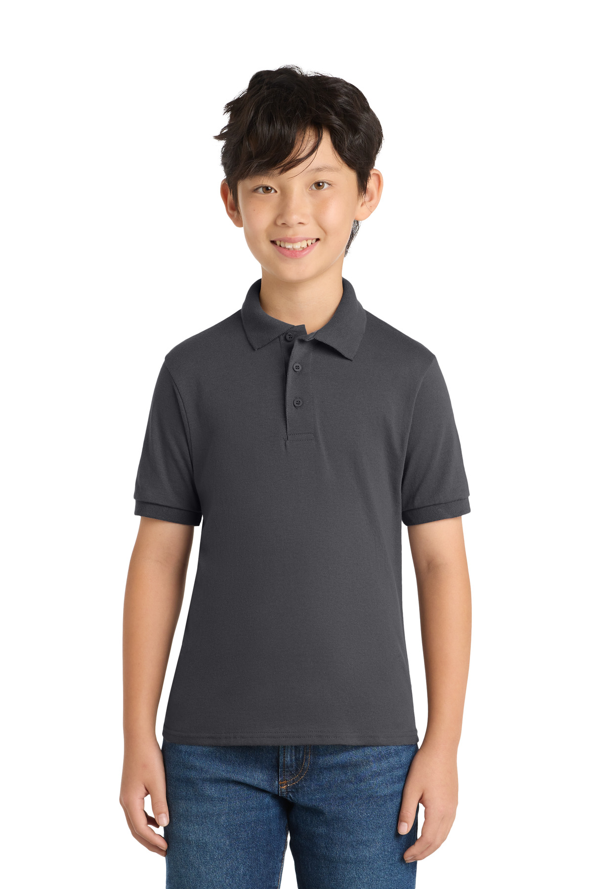 Port & Co Youth Core Blend Jersey Knit Polo. KP55Y 34