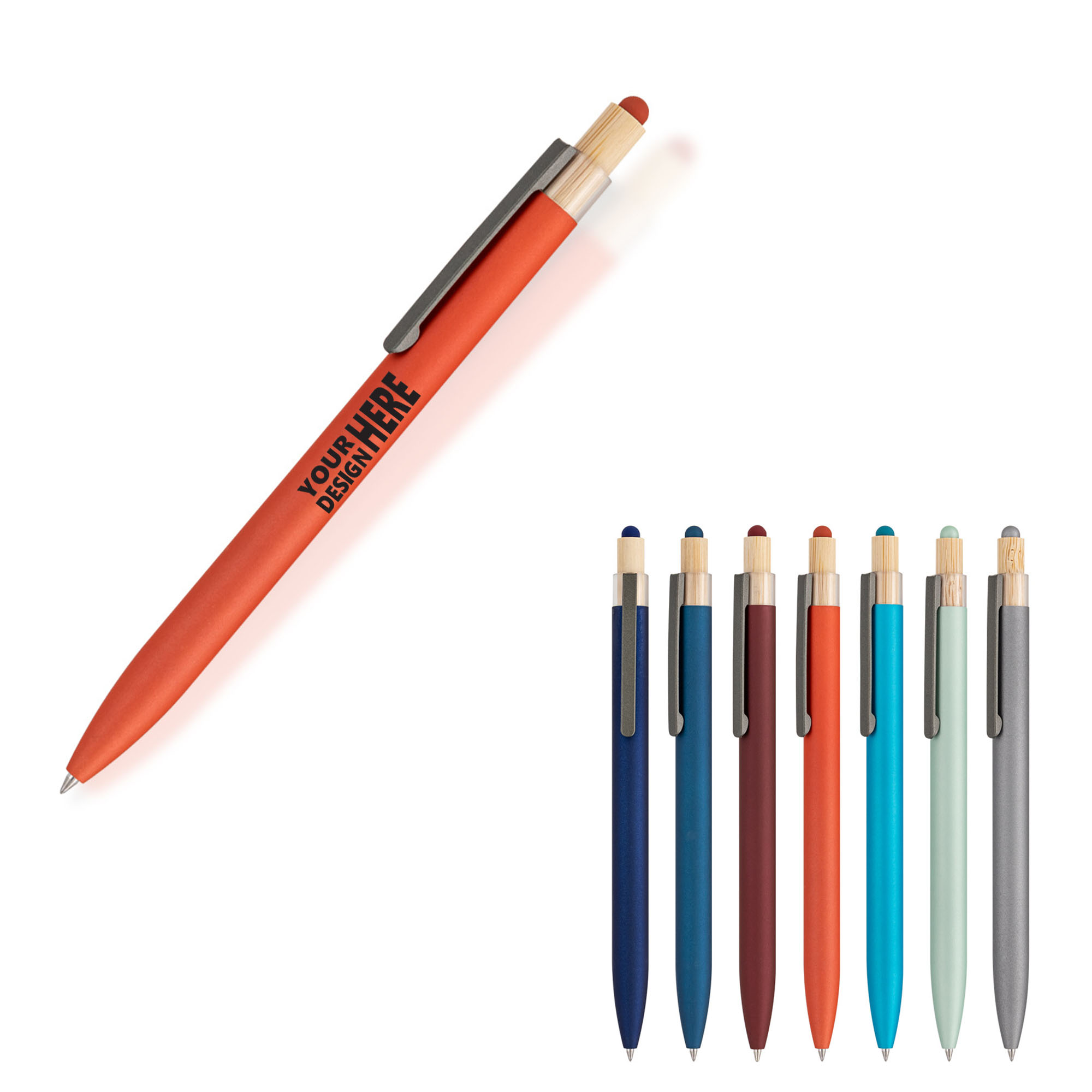 Bamboo Top Gel Ink Pen With Metal Barrel 2