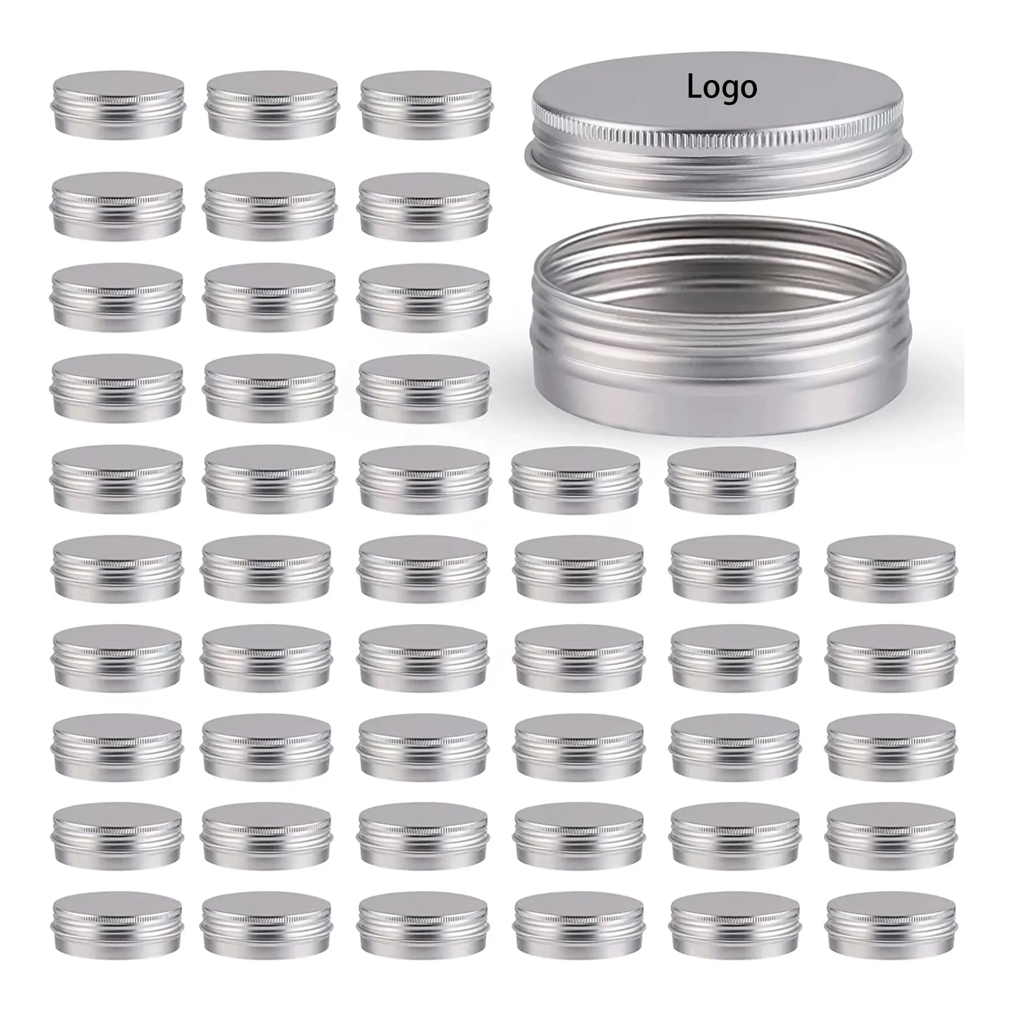 4oz Tinplate Thread Silver Round Can 2