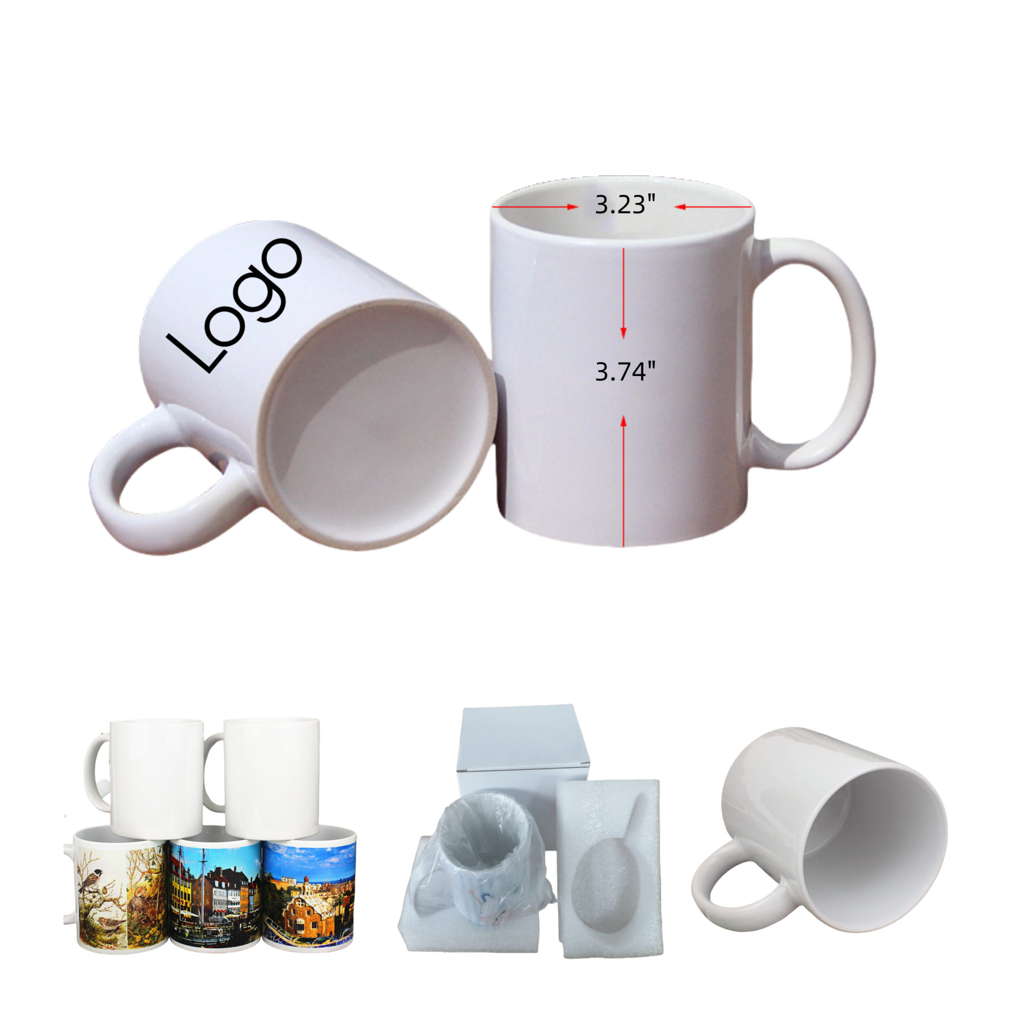 Premium AA Grade 11oz Ceramic Coffee Mug 2
