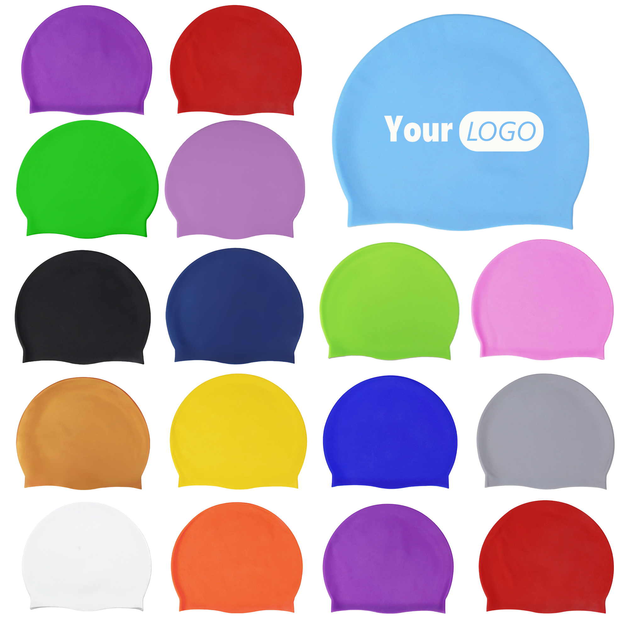 Unisex Adult Silicone Swim Cap 2