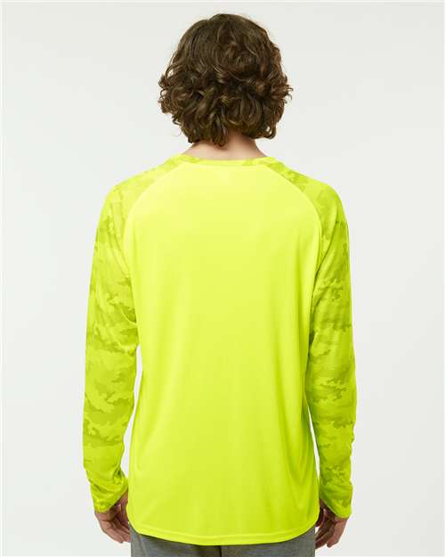 Unisex Cayman Performance Camo Colorblocked Long Sleeve T-Shirt - 216 92