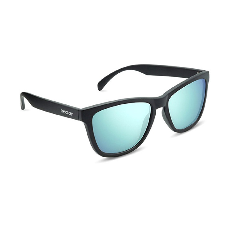 Nectar Black Chucktown Polarized Sunglasses w/Blue Mirror 1