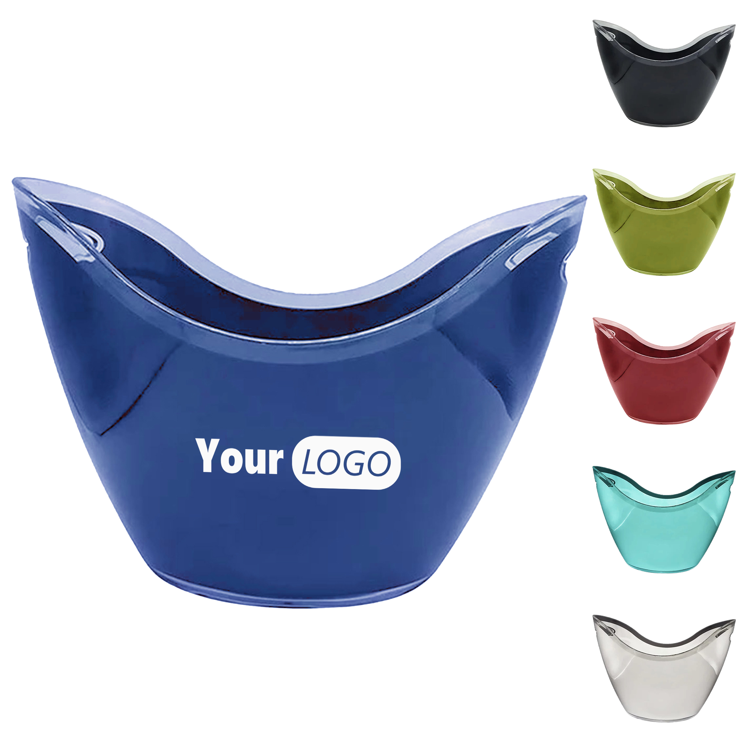 Pvc 8L Clear Ice Bucket With Handles ?C Sleek And Functional 4