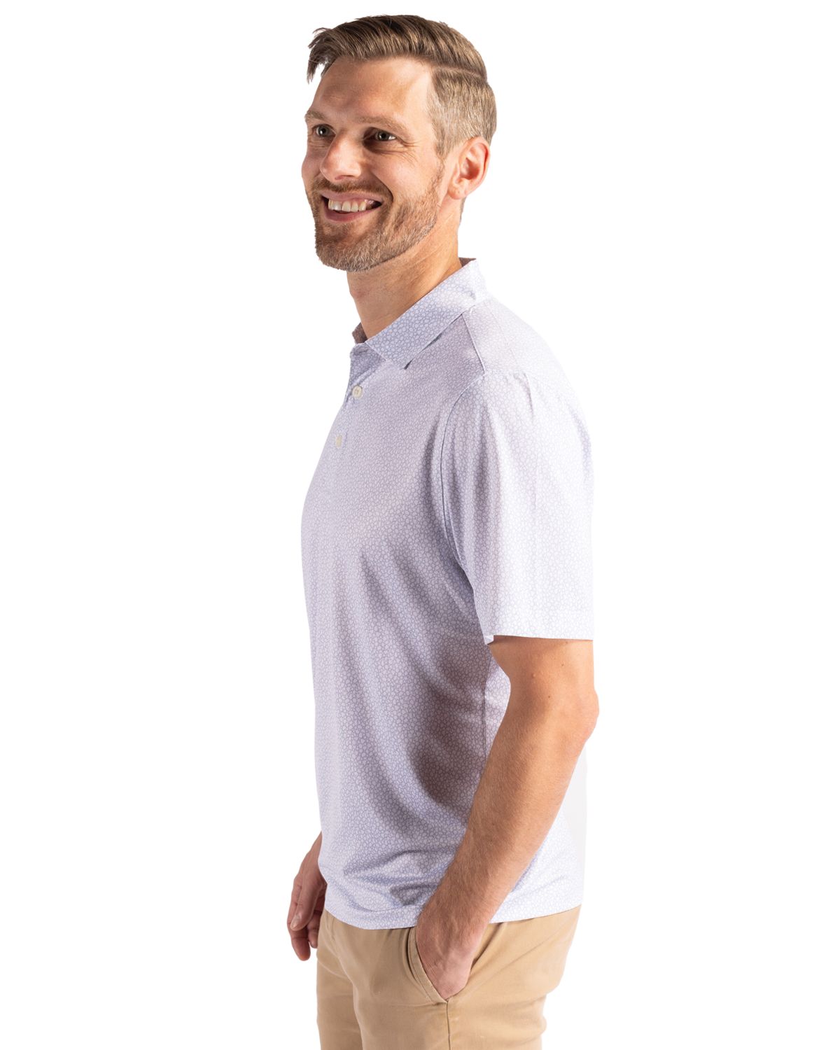 Cutter & Buck Pike Recycled Pebble Print Mens Polo 40
