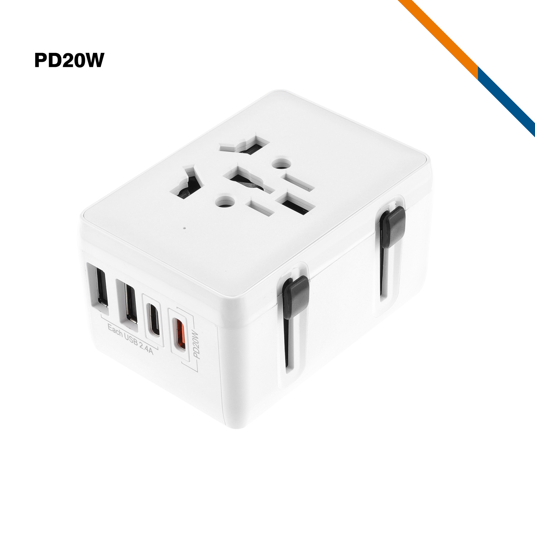 Dane 4 Ports Fast Charging Universal Adapter 7