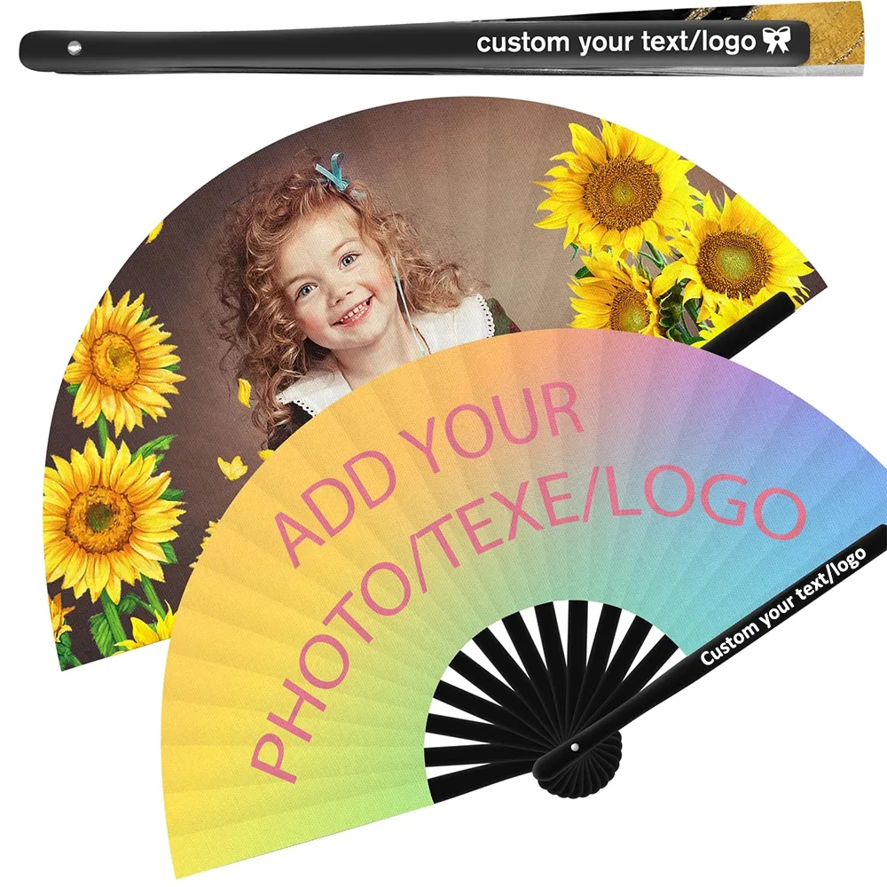 Custom Dance Hand Fans Bulk Personalized for Events Foldable 1