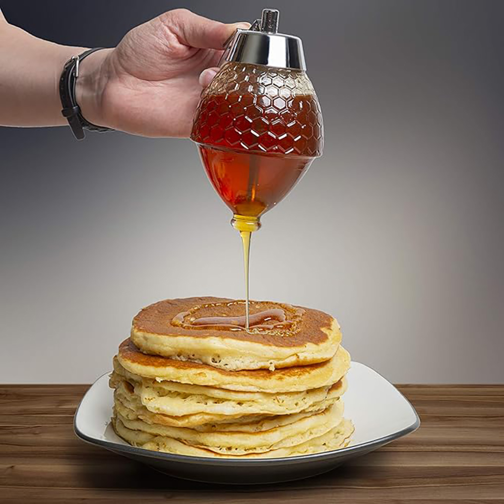 No-drip glass honey dispenser 5