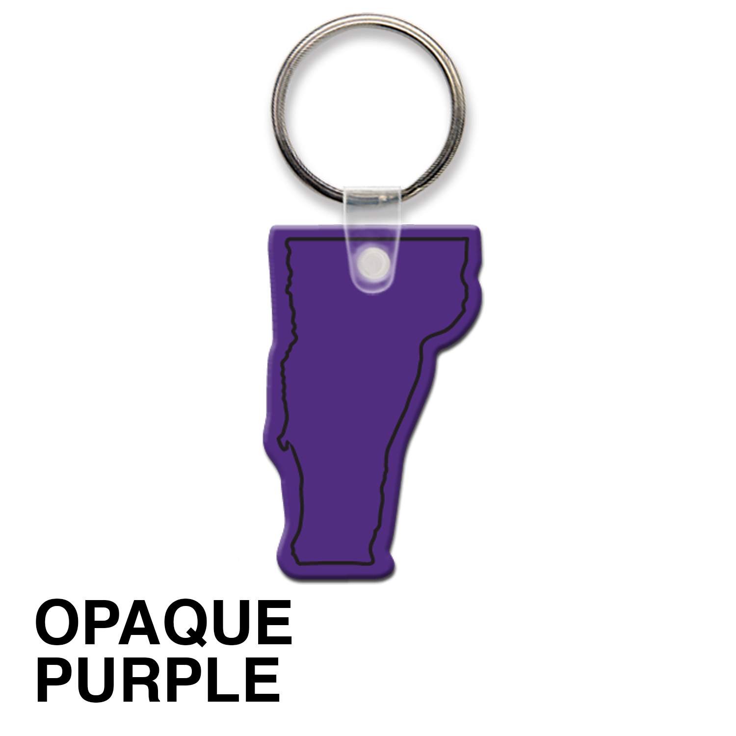 Vermont State Shape Key Tag (Spot Color) 2