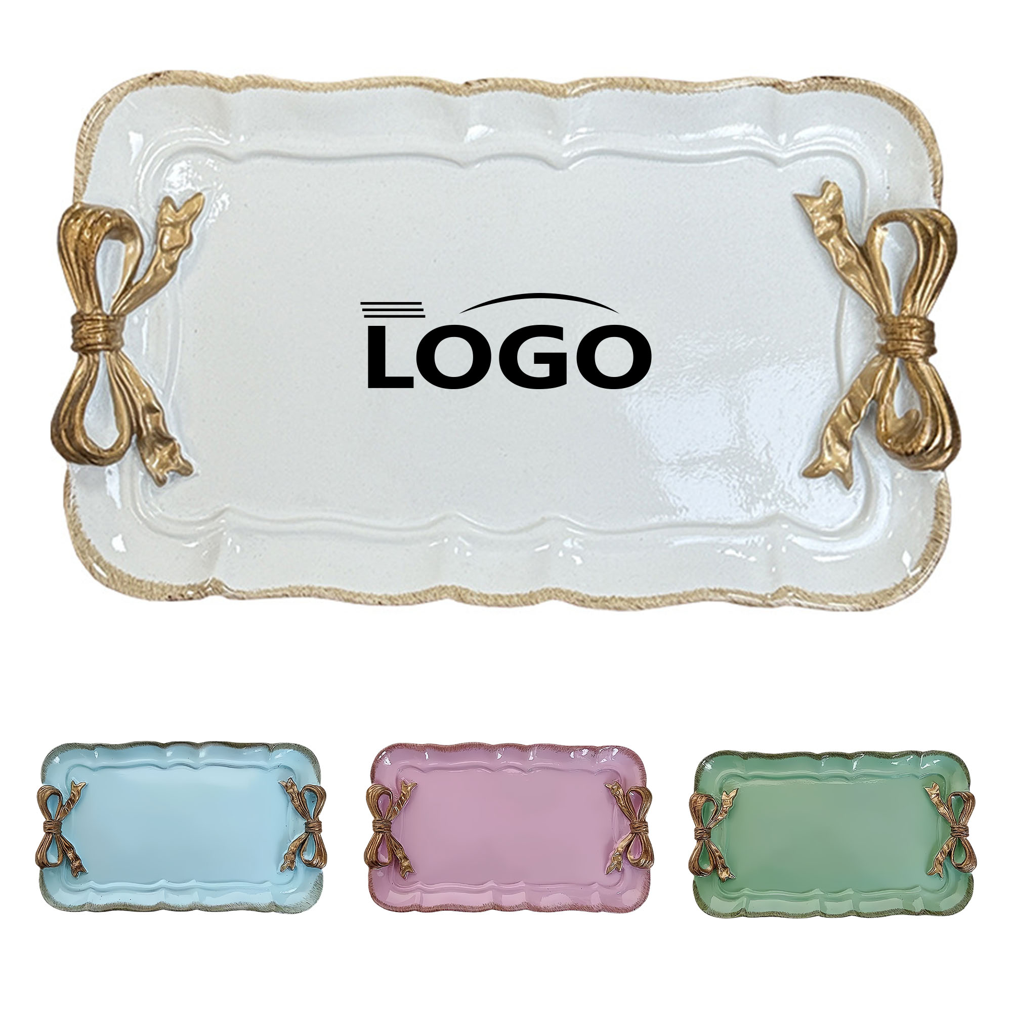 Bow Decorated Resin Jewelry Dish 2
