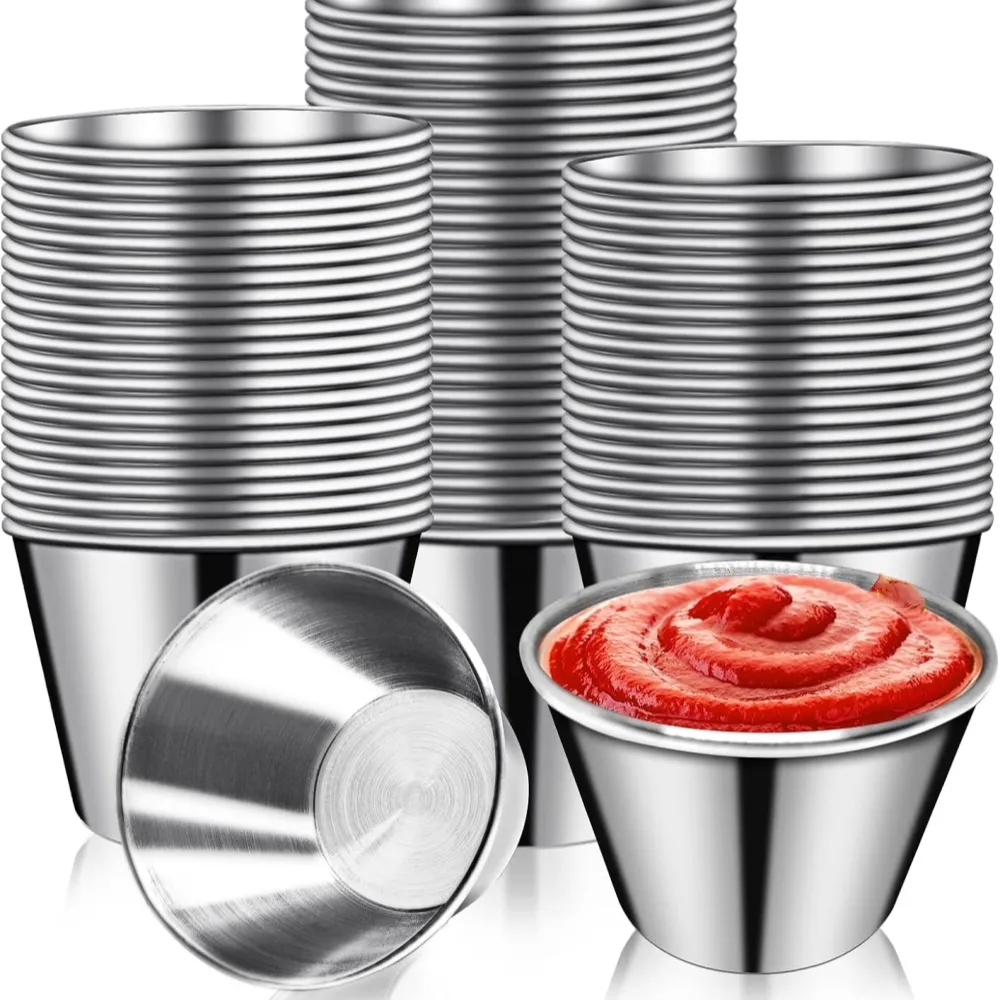 2.5 oz Stainless Steel Dipping Sauce Cup 2