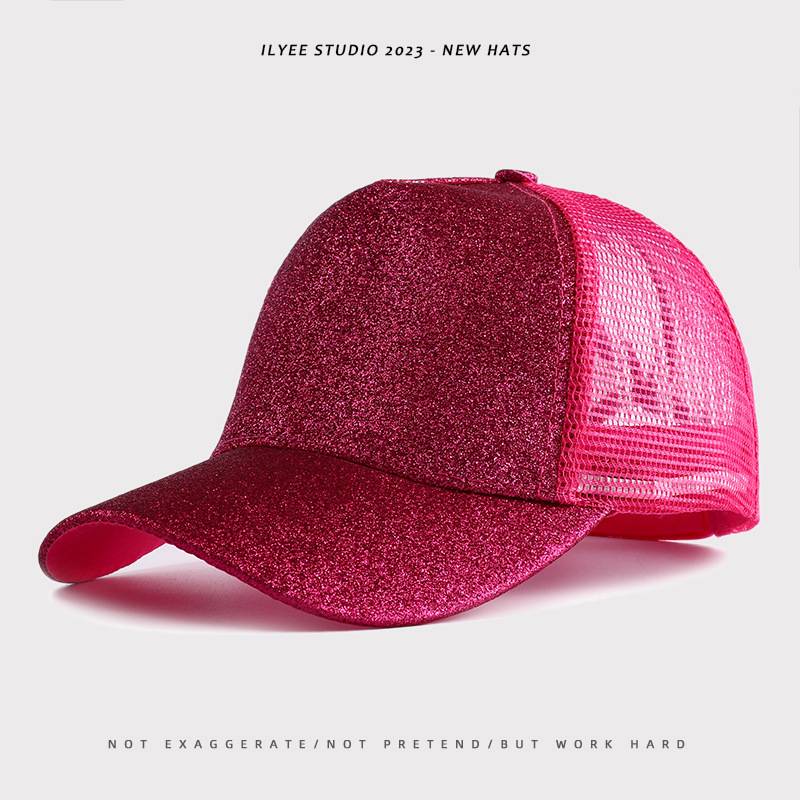 Summer Fashion Sequin Mesh Baseball Cap 4