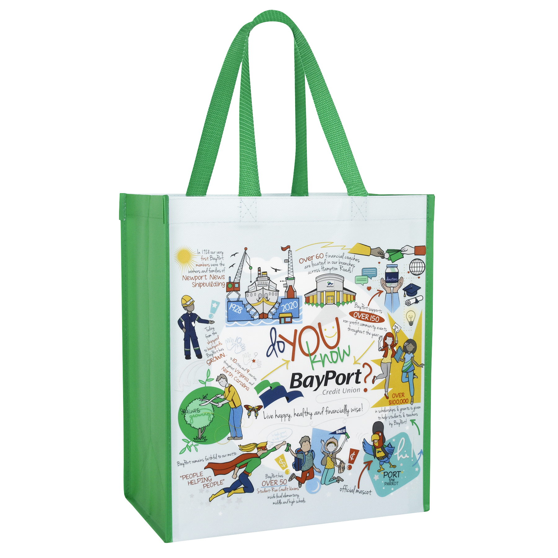 Custom 140g Double Laminated Non-Woven Tote Bag 13"x15"x8" 1