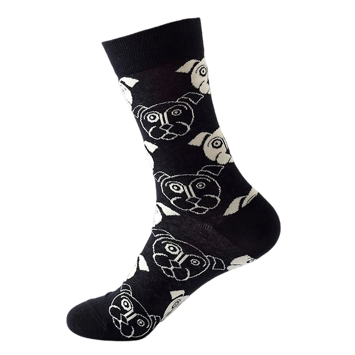 Cotton Crew Socks with Jacquard Pattern 41