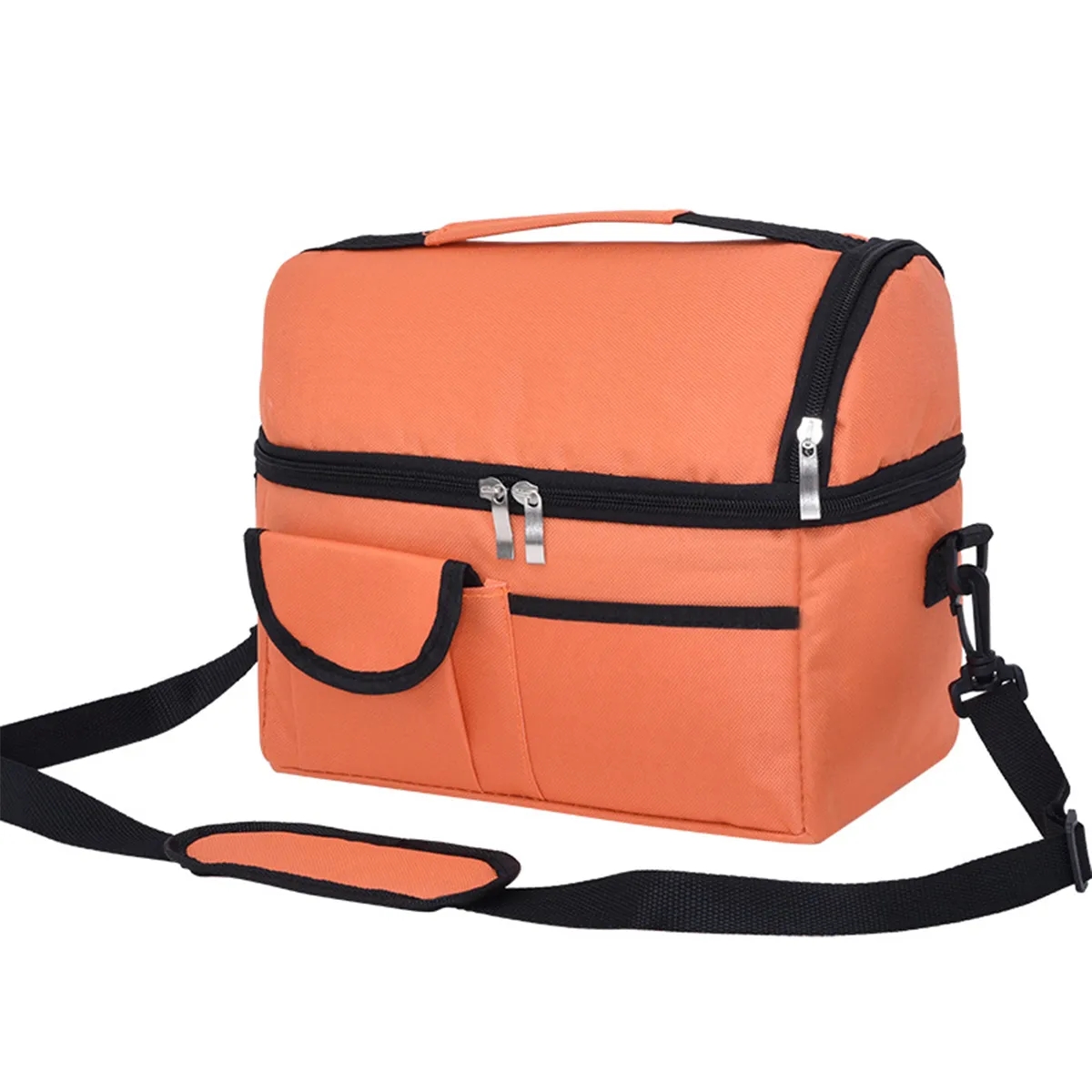 Compartment Box Double Deck Insulated Reusable Lunch Bag 10