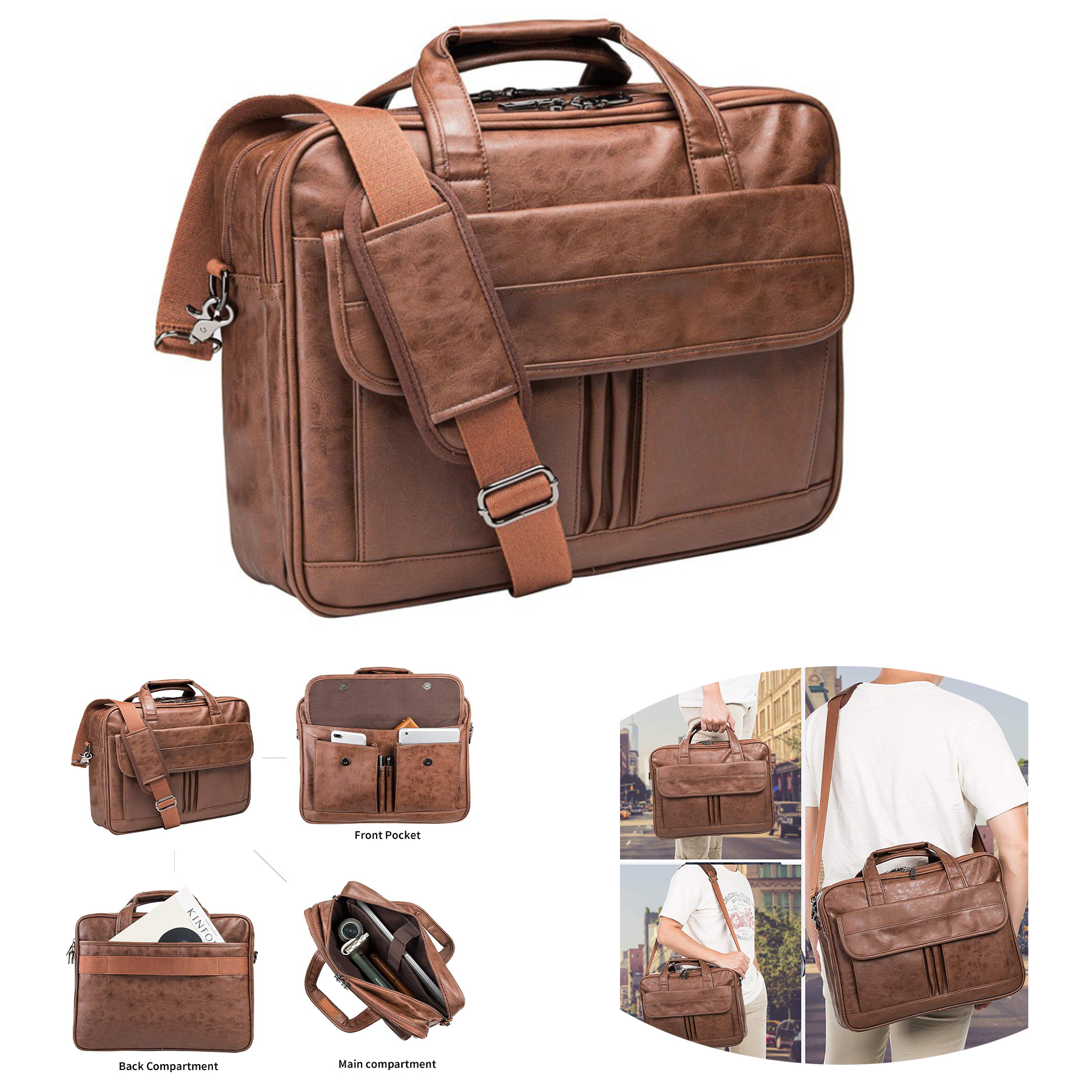Leather Messenger Bag 2