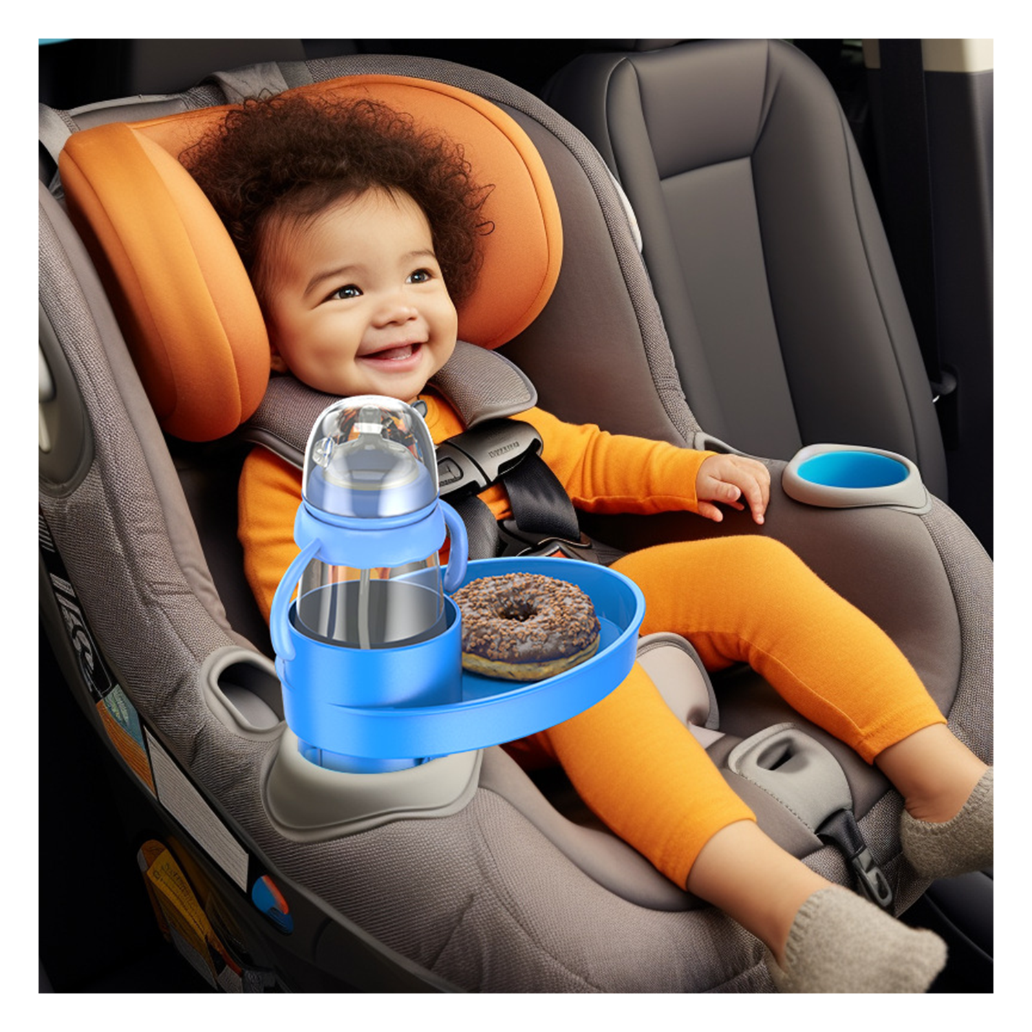 Toddlers Car Seat Cup Holder Food Tray 8