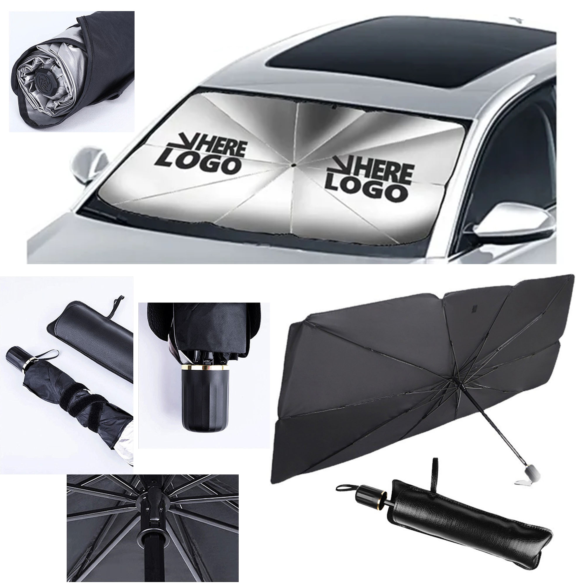 Foldable and Retractable Car Sunshade Umbrella 3