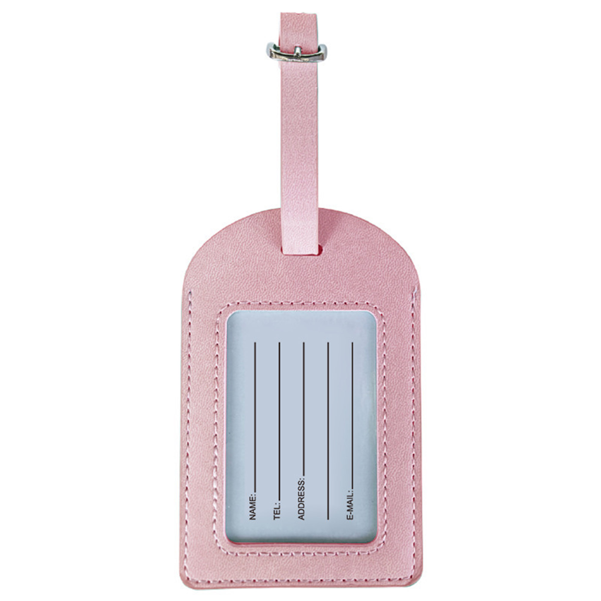 Debossed PU Leather Luggage Tag with Visable Window 9