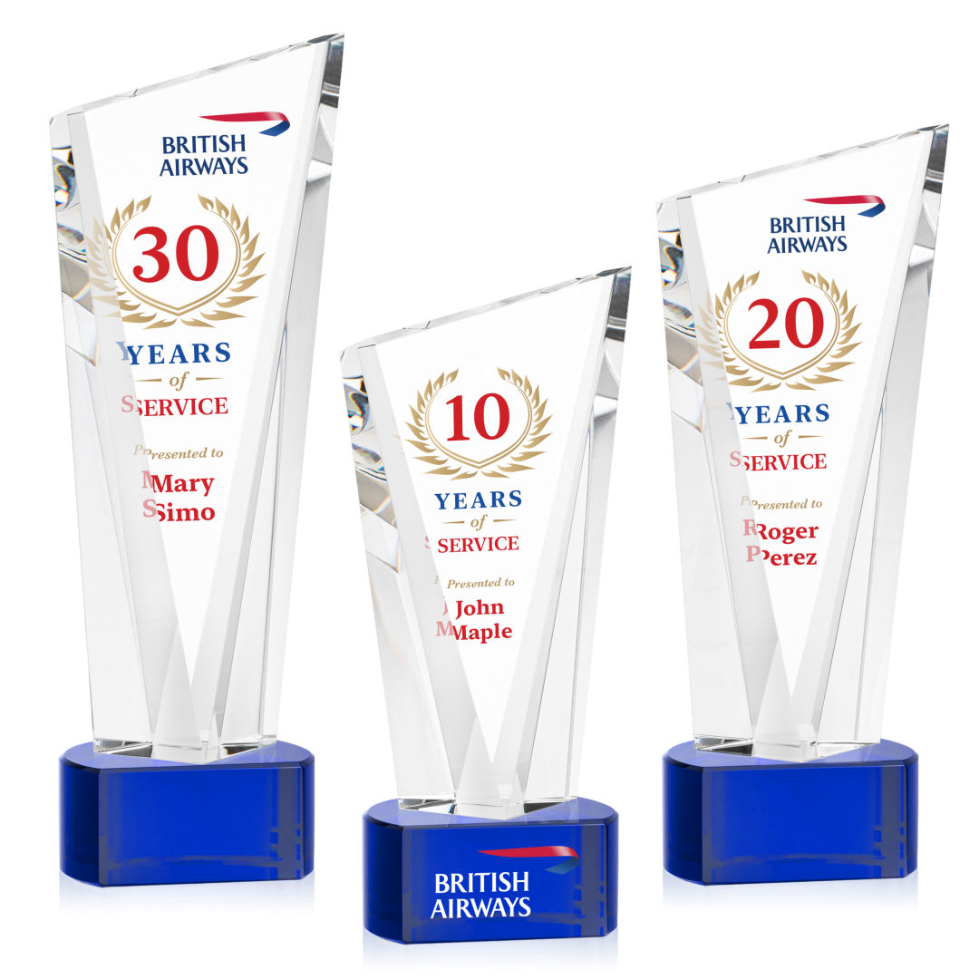 Plymouth VividPrint™ Award on Paragon Base - Blue 3